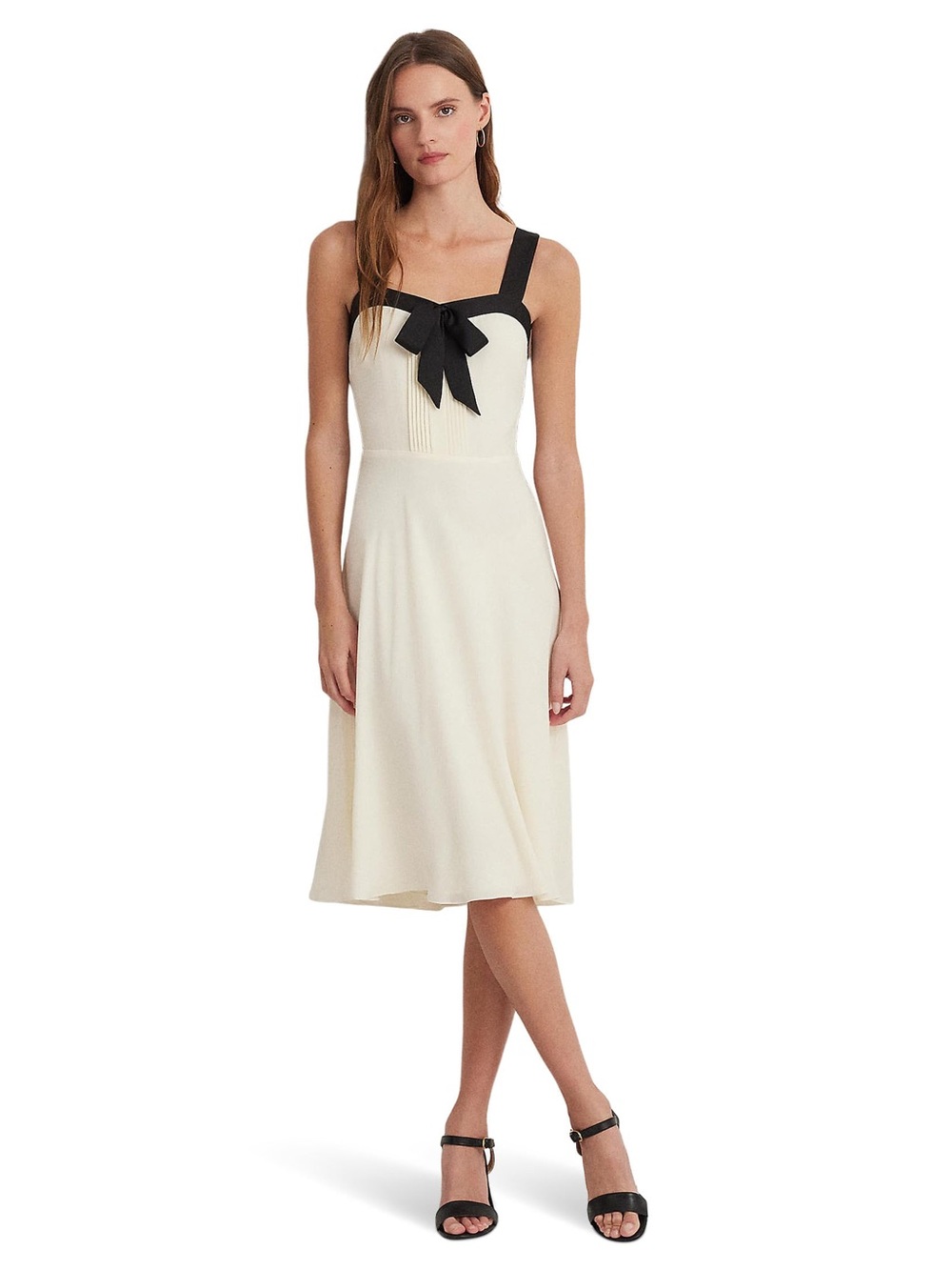 Lauren Ralph Lauren Womens Two-Tone Georgette Sleeveless Dress